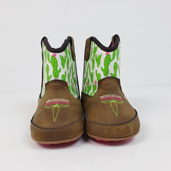 Ariat Lil Stompers Infant Baby Girls Cactus Western Cowboy Boots 81464-00 - Picture 6 of 11